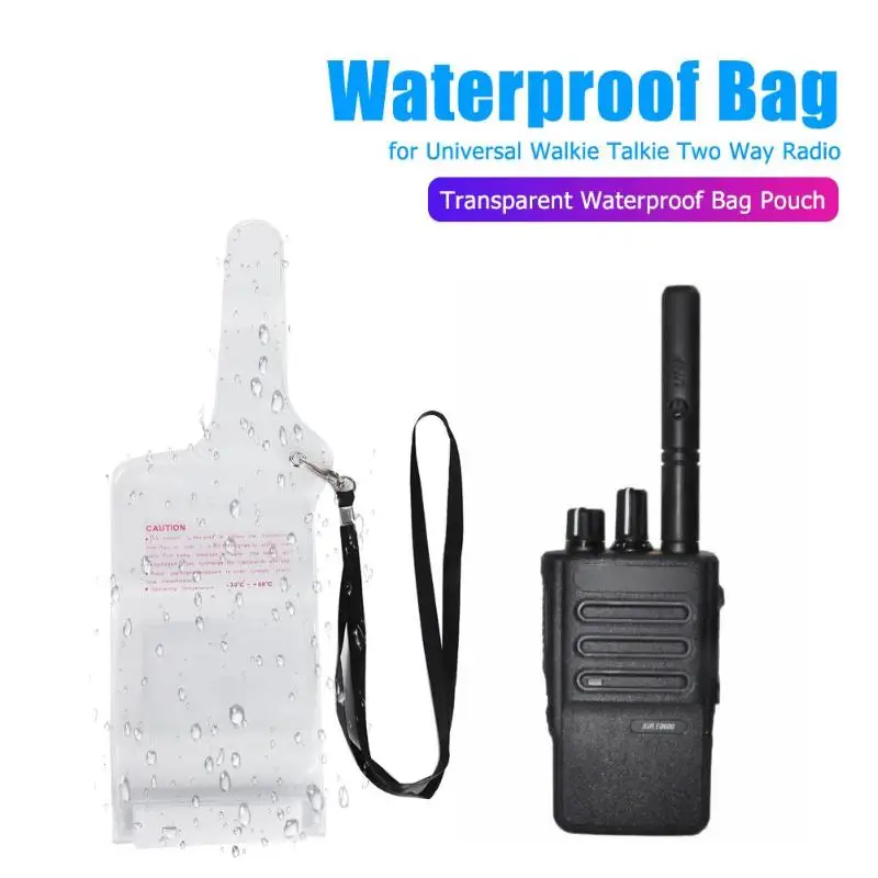 

Full Protector Cover Portable Waterproof Bag Case Pouch for Walkie Talkie Radio Transparent Technical Design Fog-proof
