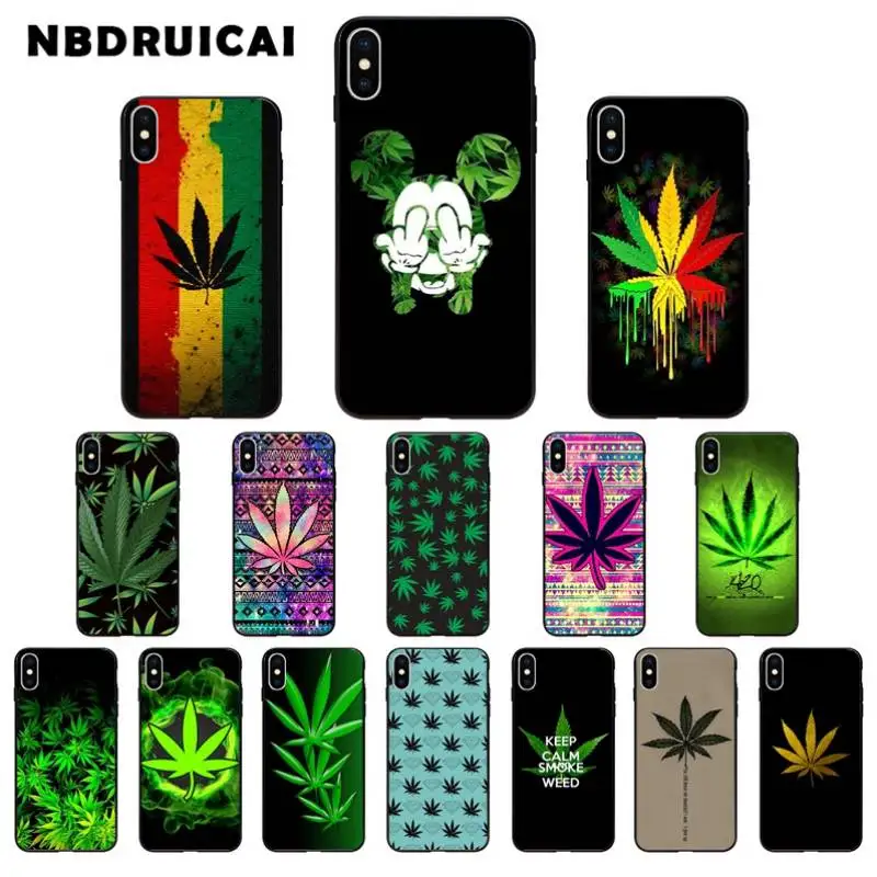 

NBDRUICAI Abstract Art High Weed Luxury Phone Accessories Case for iPhone 8 7 6 6S Plus X XS MAX XR 5S SE 5C Coque Shell