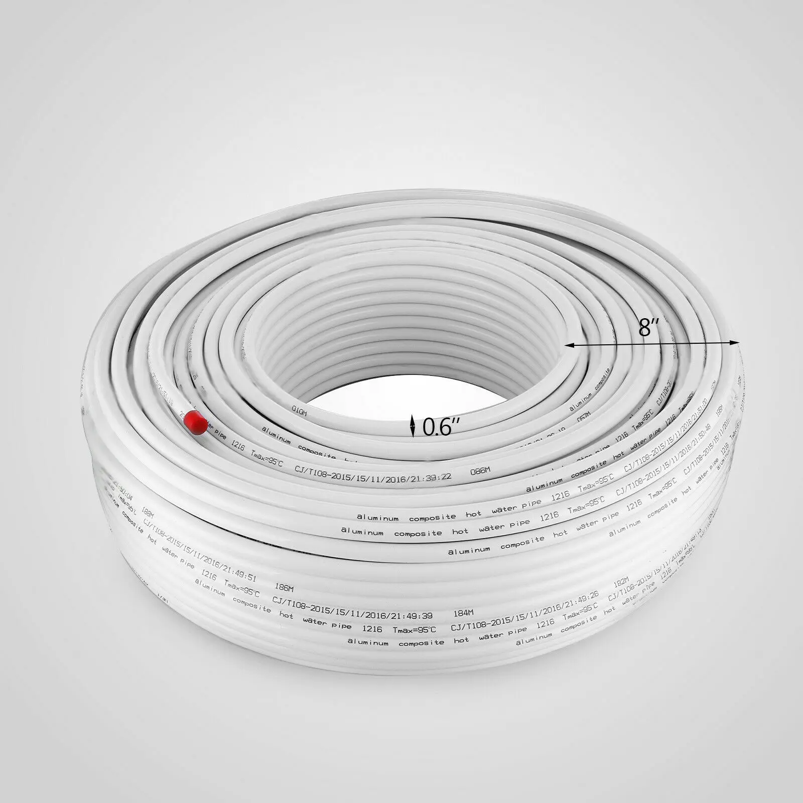 VEVOR 1/2 &quot300 м Pex Al трубка из сшитого полиэтилена ТРУБЫ лучистого теплового