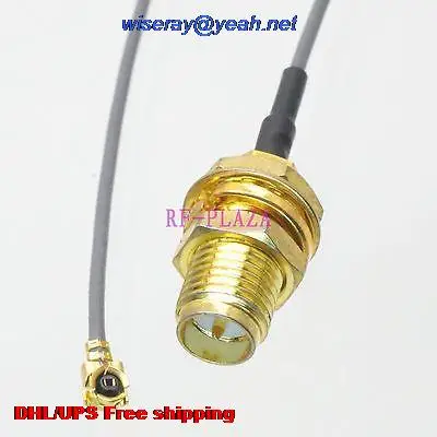 

DHL/EMS 200 pcs Cable 6inch RPSMA female bulkhead IPX U.fl female 1.13mm RF Pigtail jumper cable -A2