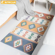 Богемный хлопковый льняной коврик прикроватный коврик геометрический напольный коврик ковры для гостиной спальни Tapete Para Sala украшения дома
