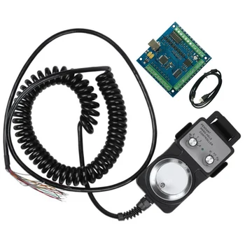 

(MACH3 4 Axis 100KHz USB Interface Board CNC Motion Control Card + Pendant Handwheel MPG) of Engraving Machine Parts