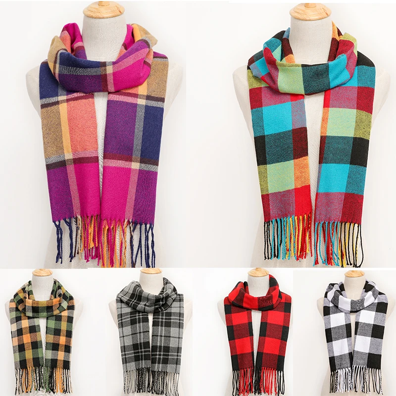 Cashmere Scarf Men Women 180*35cm