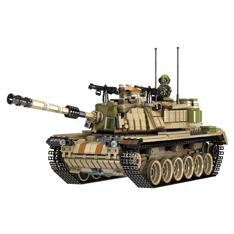 

World Famous Tank Building Block armored vehicle series WW2 Magach tank model kit compatible with lego military toys for boys