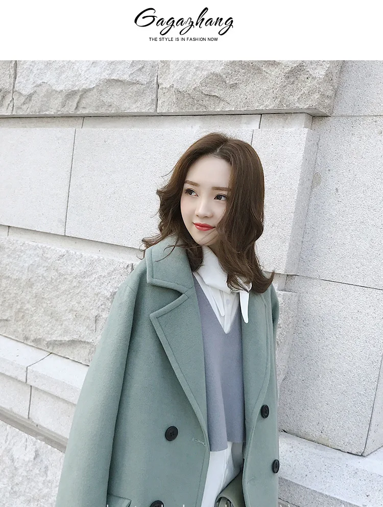Off Season Autumn And Winter Woolen Coat Women's Padded Mid-length Korean-style Short Cocoon Woolen Jacket