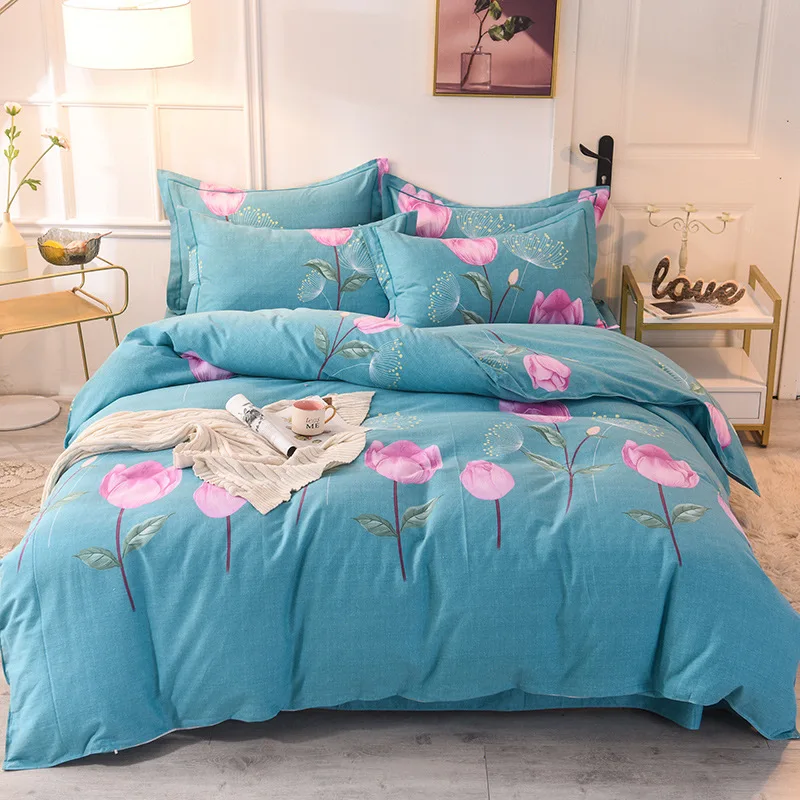 100% хлопок пододеяльник простыня жаккард печатная наволочка Королевский