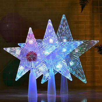 

Christmas Star LED Light Christmas Tree Ornament Light Lamp Christmas Tree Ornament Decoration Led Lights 2020 New Year Decor