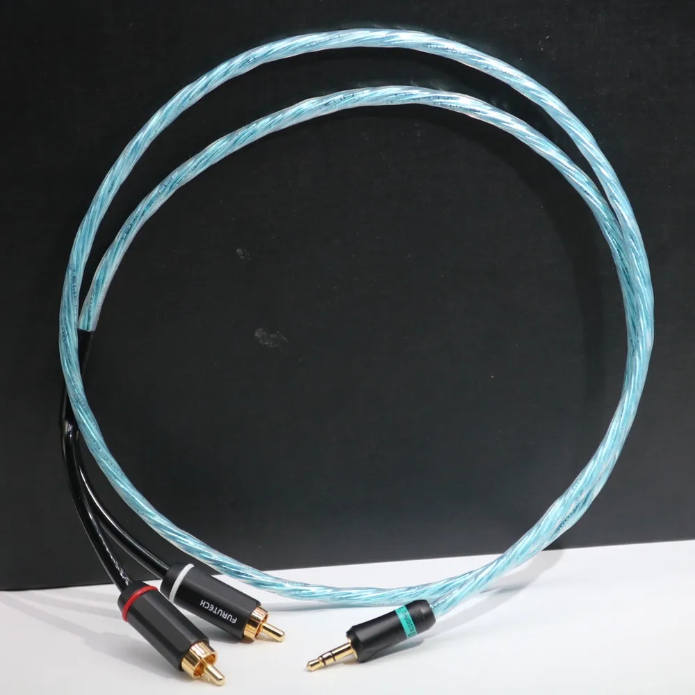 Hifi Nordost B series audiophile silver 3 5mm to 2rca jack aux Plated Male to Male Audio Headphone Speaker Cable