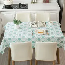 Многоразовая Новогодняя скатерть в скандинавском стиле, пластиковая квадратная Декоративная скатерть, простая многоугольная водонепроницаемая и маслостойкая Скатерть