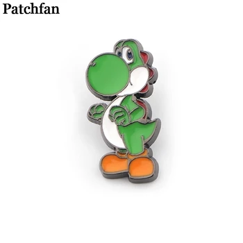 

20pcs/lot Patchfan yoshi Brooches men women Pride Zinc Enamel Pins medal For shirt backpack clothes bag Badge A2307