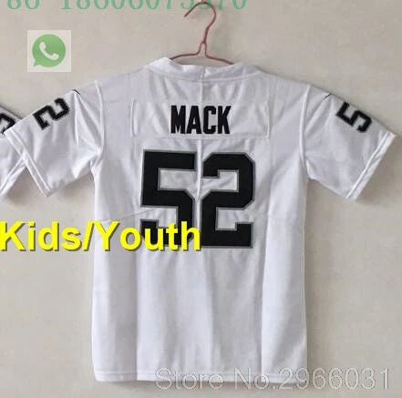 Даллас А+++ качество Дети молодежи 24 marshawn lynch 52 khalil mack 89 amari cooper 4 Дерек Карр Бо Джексон 34 Джерси - Цвет: for kids youth