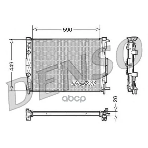 Радиатор, Охлаждение Двигател Renault Grand Scenic Ii(04-) Megane Ii(02-) Scenic Ii(03-) Denso арт. DRM23056