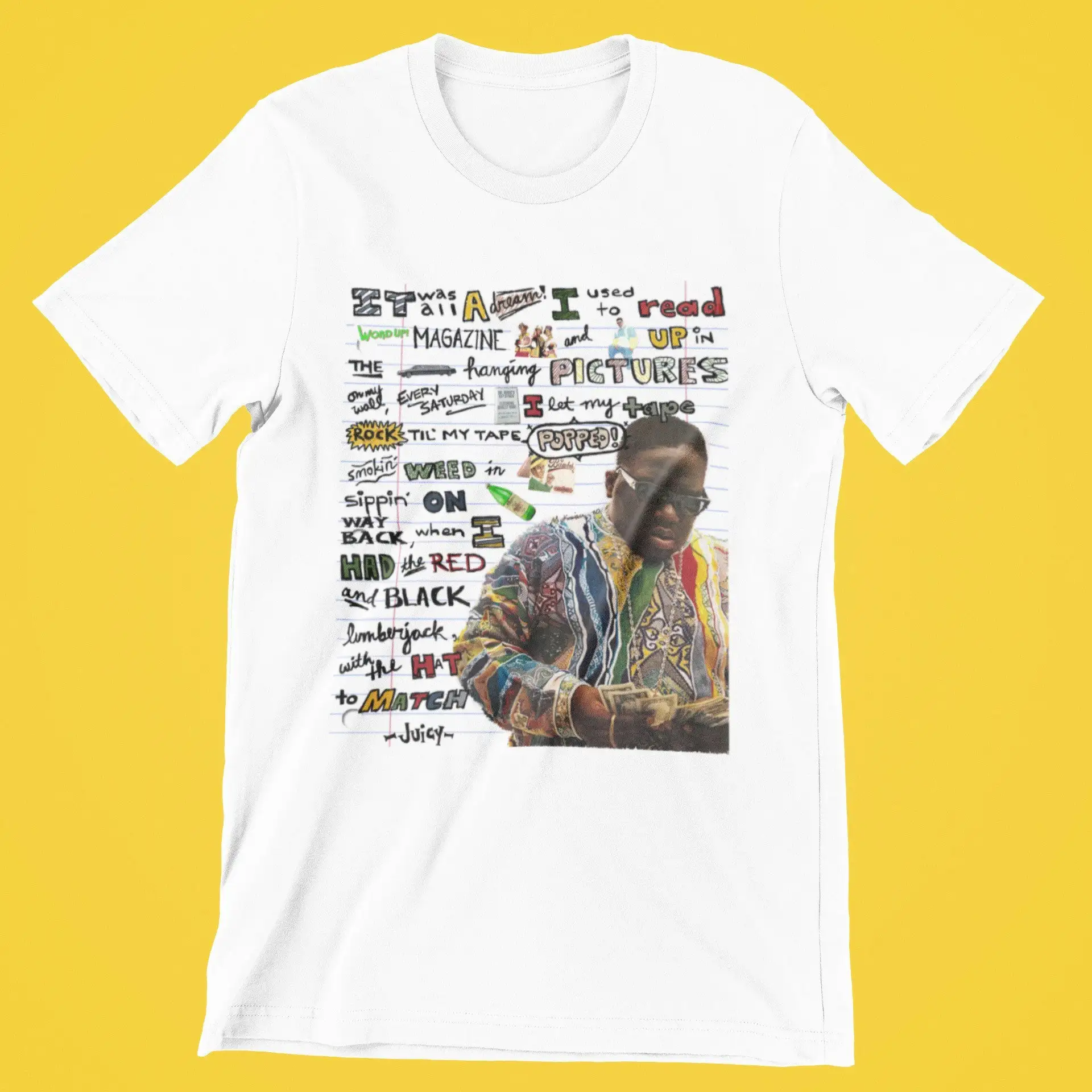 Notorious BIG Biggie Juicy Lyric T Shirt - Unisex Heavy Cotton Tee | Мужская одежда