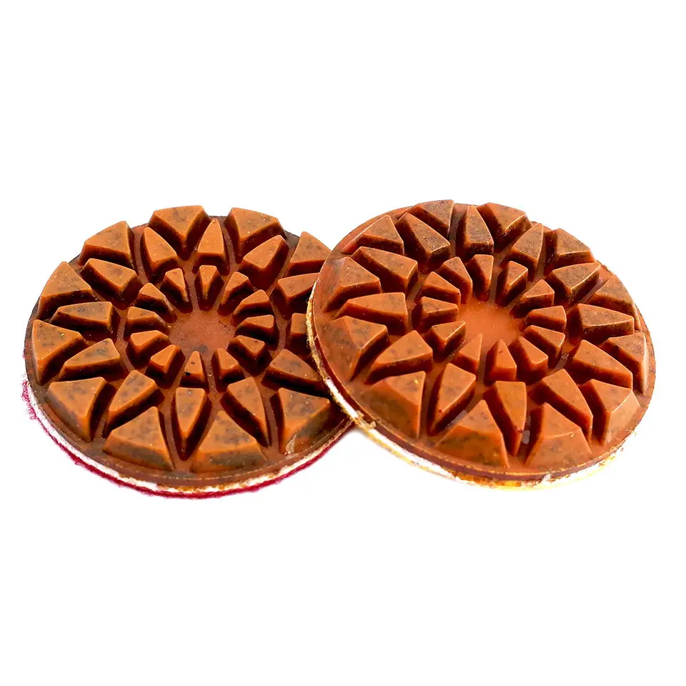 RIJILEI 4PCS 4inch Diamond polishing pads Hybrid Copper bond wet concrete floor plishing pad for granite marble Grinding Discs RIJILEI 4PCS 4inch Diamond polishing pads Hybrid Copper bond wet concrete floor plishing pad for granite marble Grinding Discs