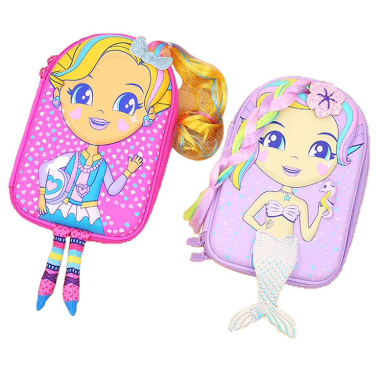 

Children's Pencil Case Cartoon Cute Pattern Princess Stationery Box Zipper Pencil Pouch Bag