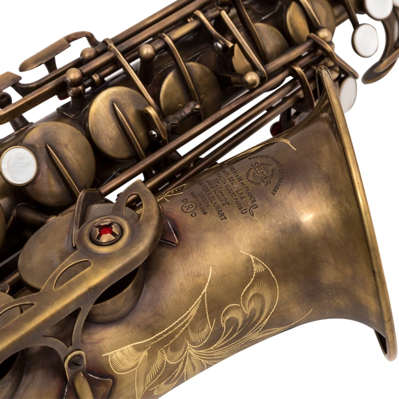 

95% Copy French Alto Saxophone Selma Mark 6 Antique Copper Simulation Alto Sax Beautifully carved Mark VI,mouthpiece,Bag
