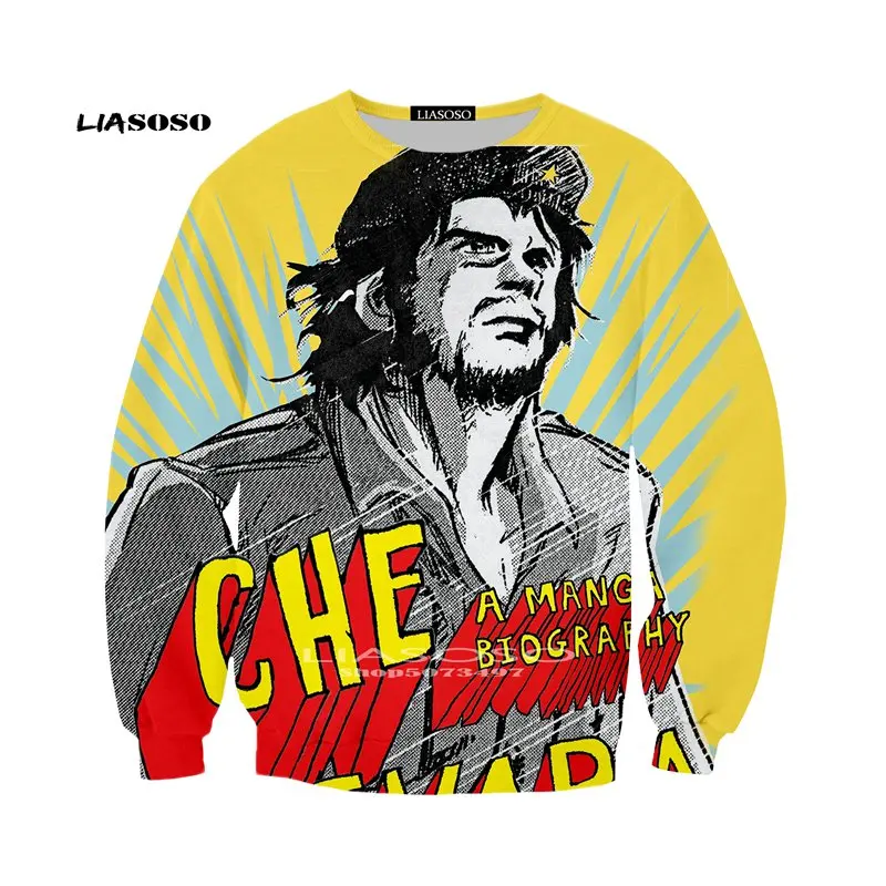 7 Liasoso, осенняя мода, мужская и женская толстовка, 3D принт, Che Guevara, толстовка с капюшоном, аниме, Harajuku, унисекс, длинный рукав, Повседневный, Забавный пуловер - Цвет: 7