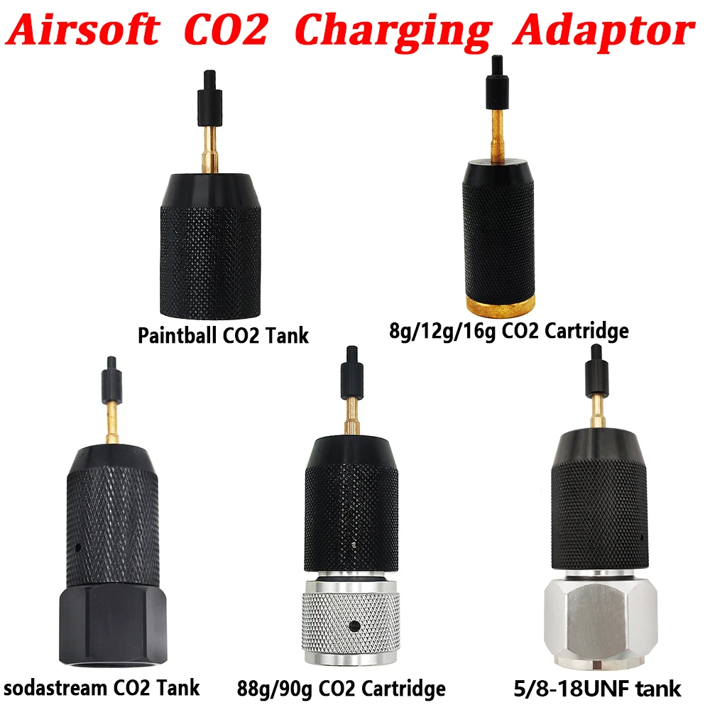 Airsoft Co2 Refill Needle Charging Adapter Adaptor To Paintball Tank