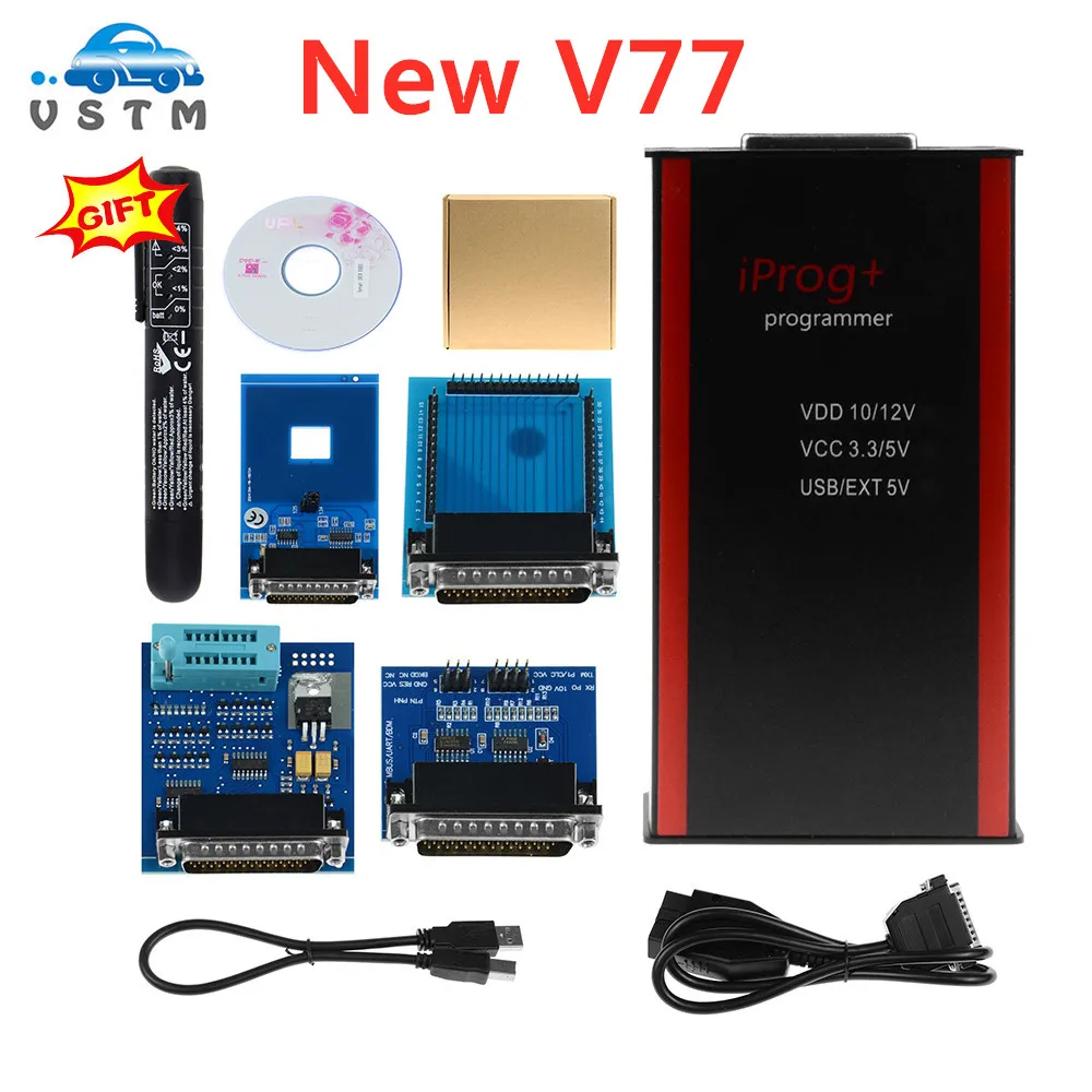 

V77 IPROG Pro Key Programmer Odometer Correction Airbag Reset Tool Iprog+IMMO till 2019 Replace Digiprog3 Carprog V8.21 Tango