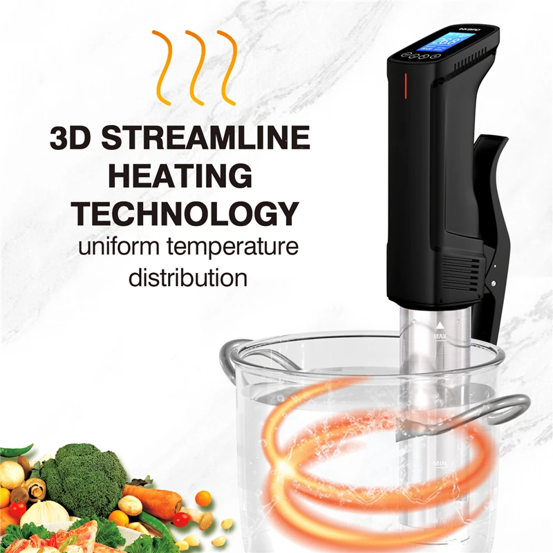 INKBIRD Kitchen Machine Sous Vide WIFI Vacuum Cooker Thermal Heater Circulator with LCD Screen Alarms Timer 1000W Food Processor