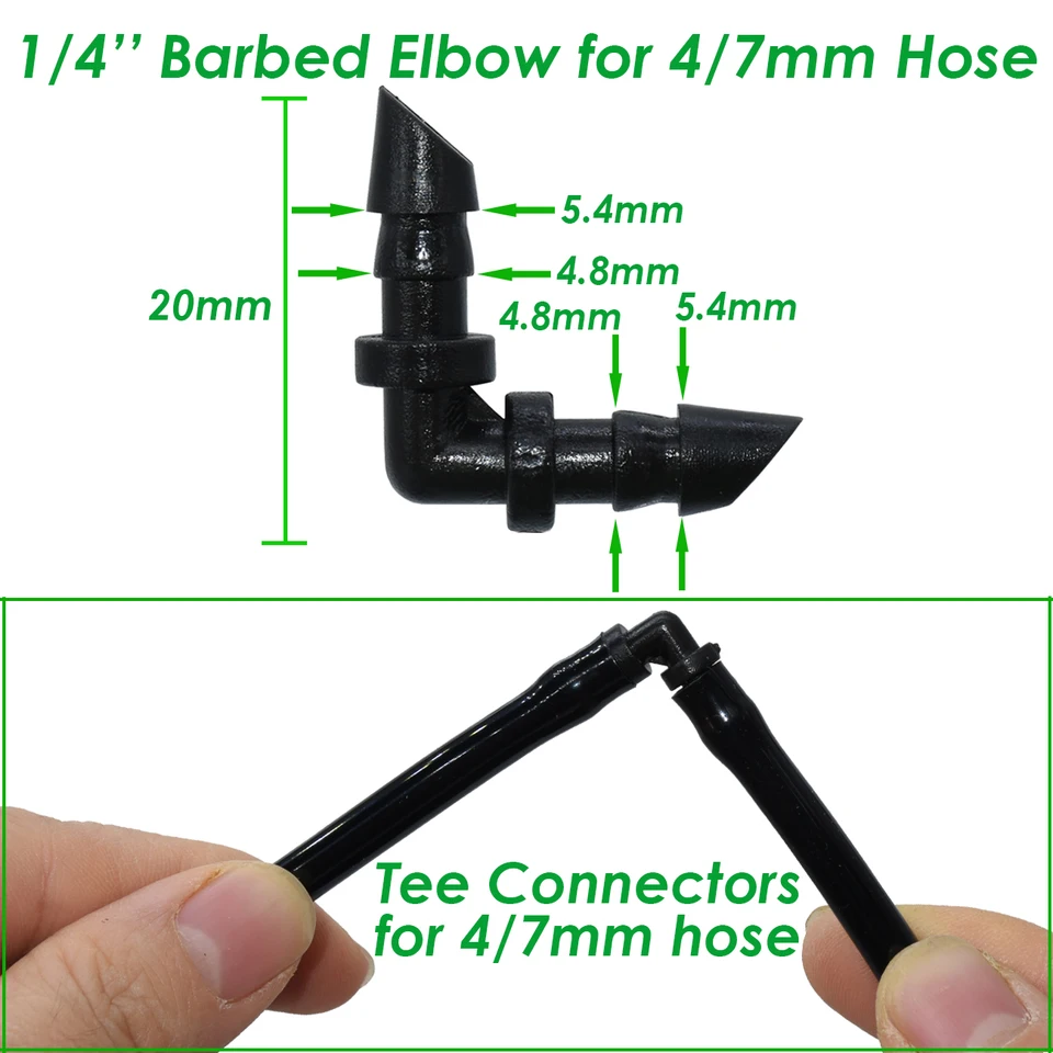 4 Pezzi Raccordo A T Per Tubo Da Irrigazione 20mm - Connettore A Spina In Plastica Per Sistema A Goccia Da Giardino