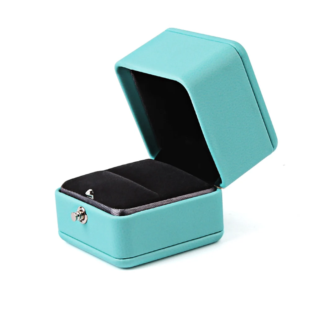 Купить Artificial PU Present Romantic Gift Diamond Wedding Propose Ring Box Organizer European Style Engagement Storage Jewelry Case  Украшения и | Jewelry Packaging  Display (4000081879259)
