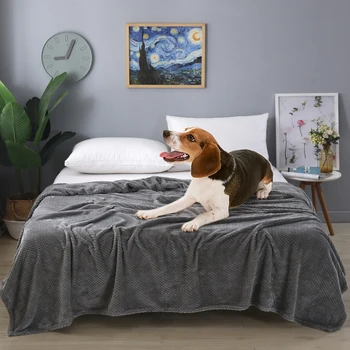 

Solid Color Pet Dog Cat Soft Blanket Warm Couch Blanket For Dogs Cats Furniture Chair Bed Carpets Pet Supplies