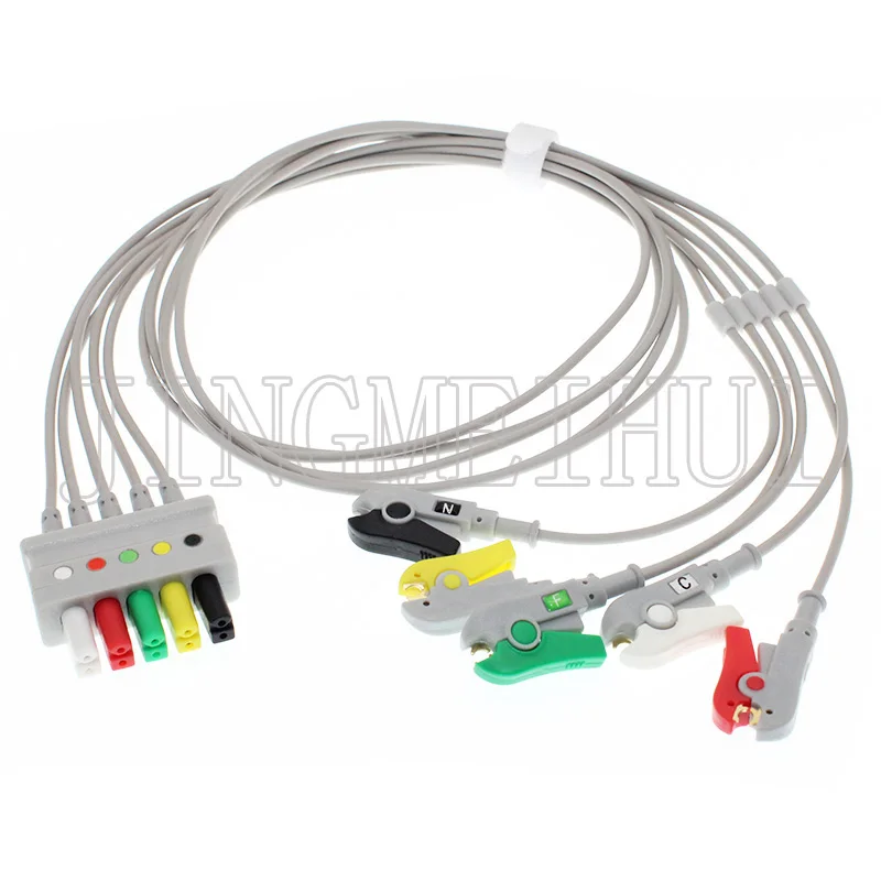 ECG Cable Совместимый кабель Seimens-Drager 3368391 с адаптером spo2/Temp/ECG для монитора SC6000/6002XL/7000/9000 - Цвет: ECG Cable