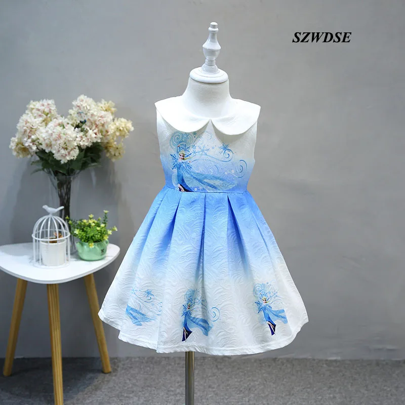 2018 детское милое платье для девочек мультфильм &quotСофия&quot Анна Эльза печатных