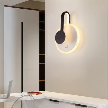 

Modern Acrylic Wall Lamp Aluminum Led Wall Light For Bedside Reading Corridor Aisle Indoor Lighting Fixtures AC220V Wall Sconces