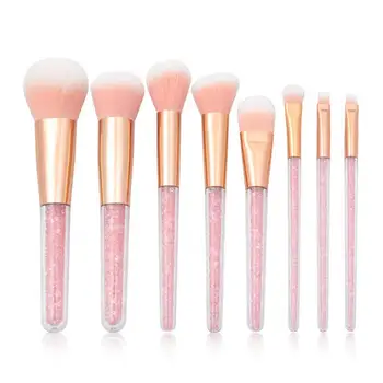 

8pcs Crystal Diamond Makeup Brush Set Eyeshadow Concealer Eyebrow Foundation Brushes Tools Kit