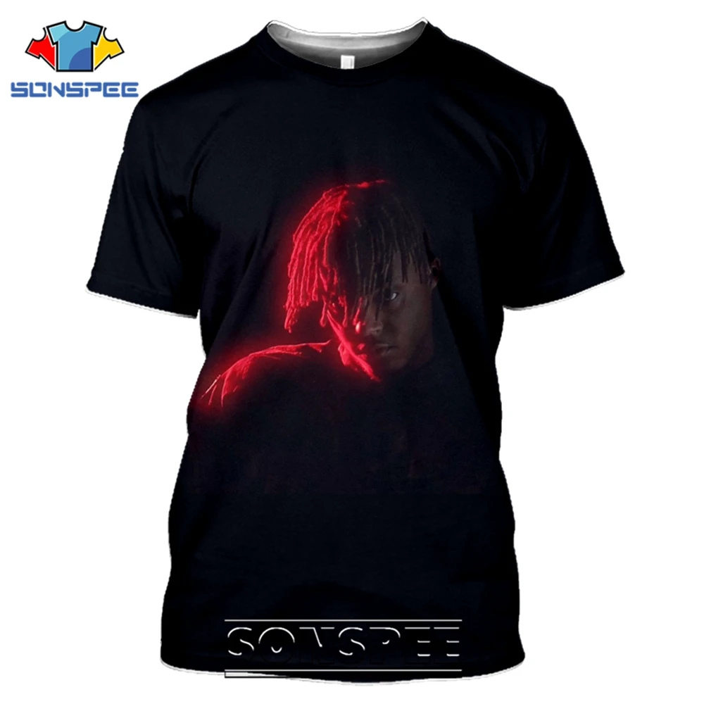 SONSPEE T-shirts Juice Wrld 3D Print Men Women Hip Hop Singer Short Sleeve Streetwear Rap Respect Casual Tees Tops Shirt (11)