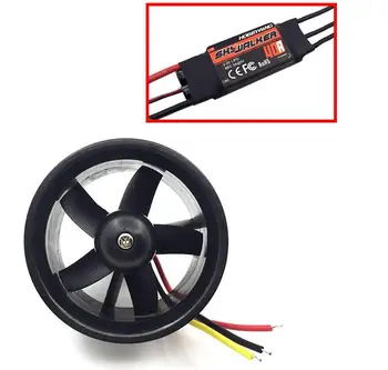 

QX-Motor QF2611 4500KV Brushless Motor with 60a esc 64MM duct fan 5 Blades EDF Unit With for RC Airplane
