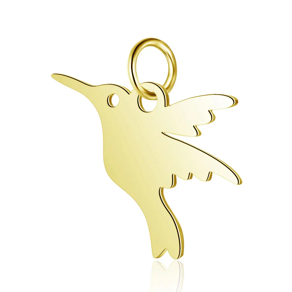 5 шт. Humming Bird Night Owl Bird Charm нержавеющая сталь ювелирные подвески для самостоятельного изготовления полированные никогда не тускнеют - Окраска металла: T522Gx5