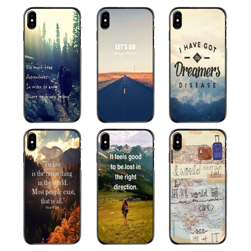 Let s Go Anywhere best adventure travel Quotes For Samsung Galaxy A3 A5 A7 A8 J1 J2 J3 J5 J7 Prime 2015 2016 2017 Phone Bag Case |