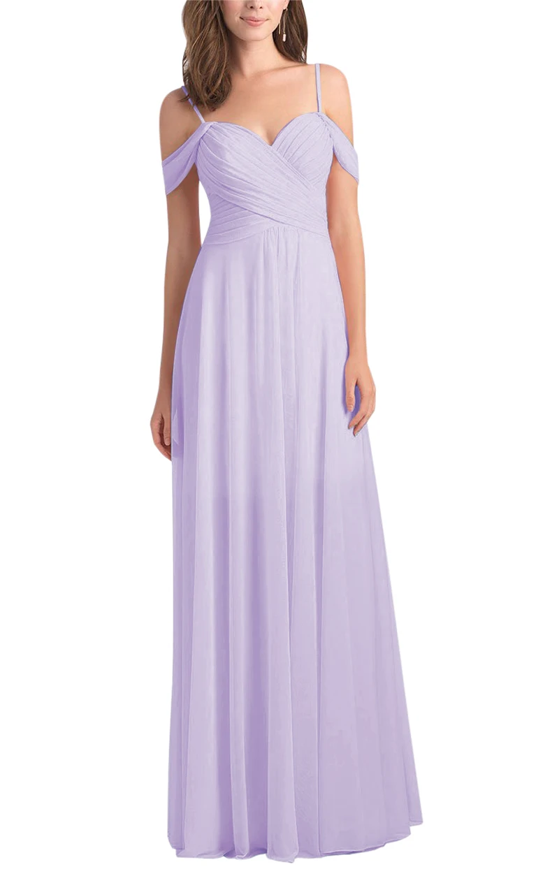 Современные арабрические длинные платья с открытыми плечами Ruched длинные шифоновые простые садовые замок Vestidoe De - Цвет: lavender