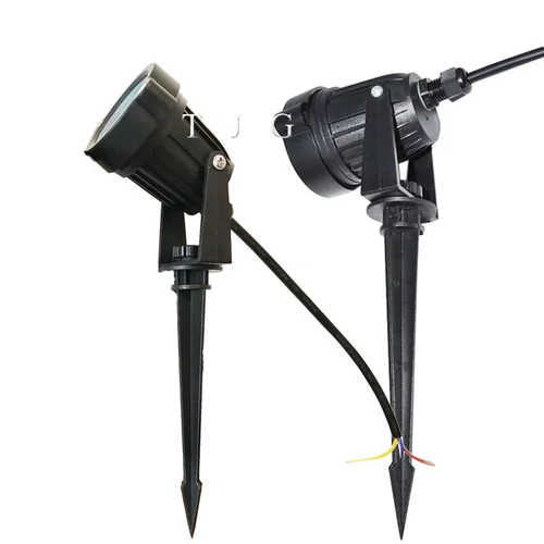 야외 LED 정원 잔디 조명, 조경 램프 스파이크, 방수 DC12V 경로 전구, 따뜻한 흰색 녹색 스포트 라이트, 9W, 220V, 110V 5