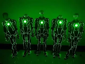 

LED robot iron man six generations of war-torn LED optical fiber light-emitting performance clothing Iron Man Armor
