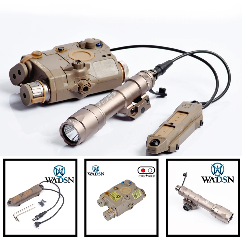 WADSN SF M600/M600C тактический светильник для вспышки PEQ 15 LA 5C лазерный инфракрасный лазерный светодиодный светильник белого цвета с подушечкой под давлением оружейный светильник s комплекты