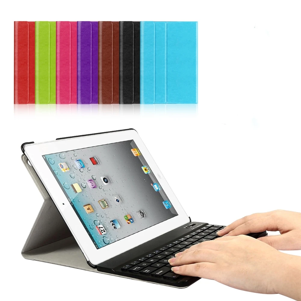 Умный чехол подставка для клавиатуры iPad 2/3/4 магнитное покрытие с AZERTY QWERTY