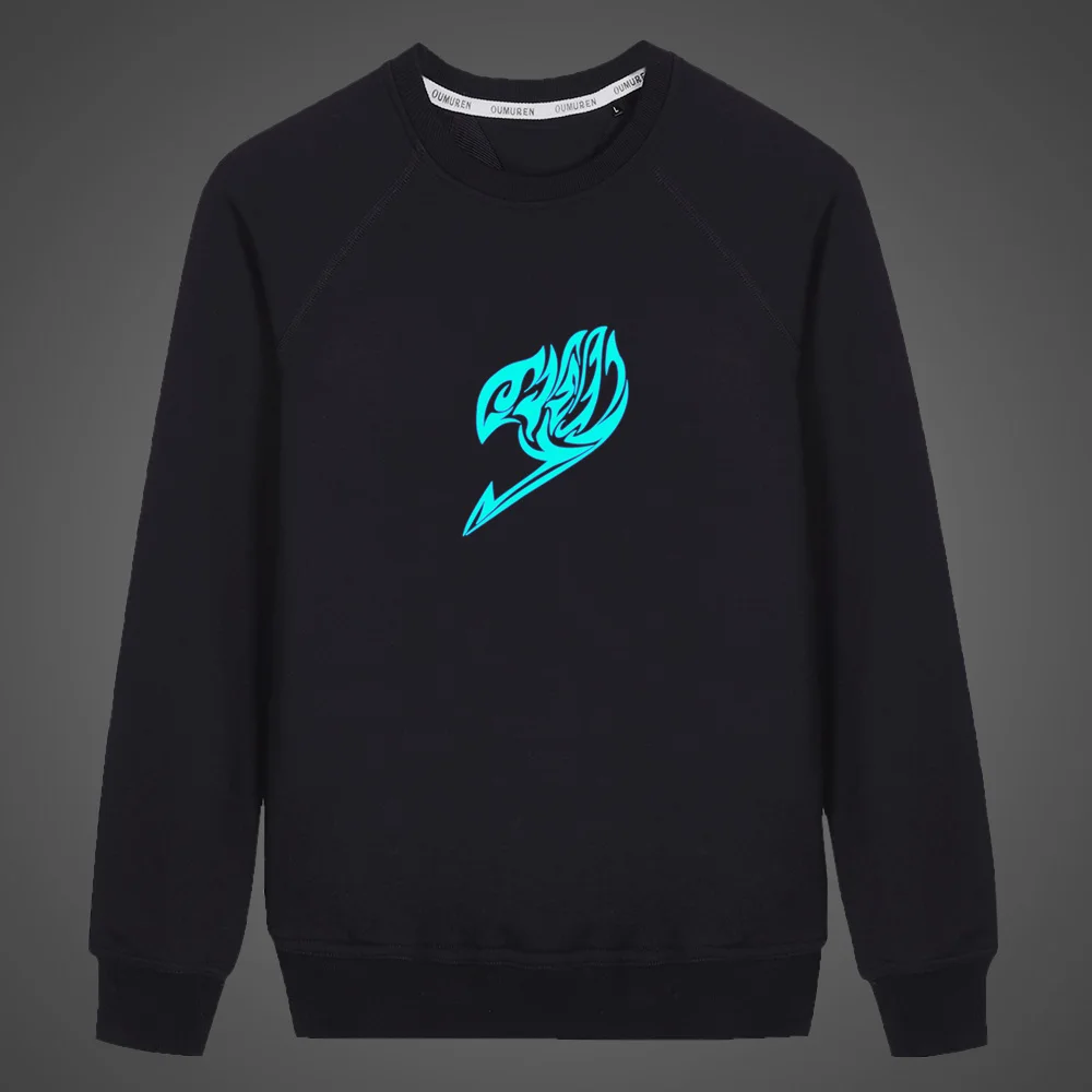 Fluorescent Luminous Anime Fairy Tail Natsu Children Sweatshirt Men Autumn Coat Unisex Hoodie boy Casual Crewnecks - Цвет: 02