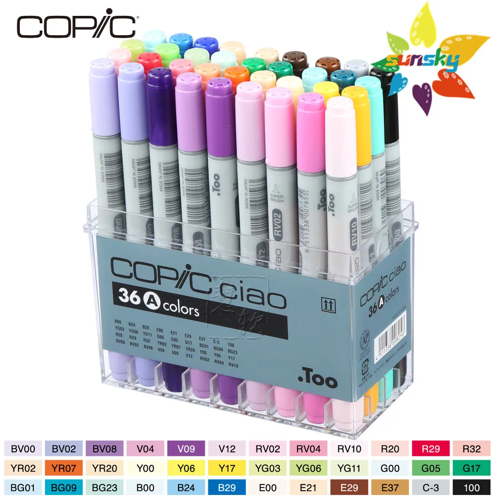 Copic Marker 214 160 350 Color Marker Sketch Set; Preferred for  Architectural Design, Product Rendering,Industrial Design;