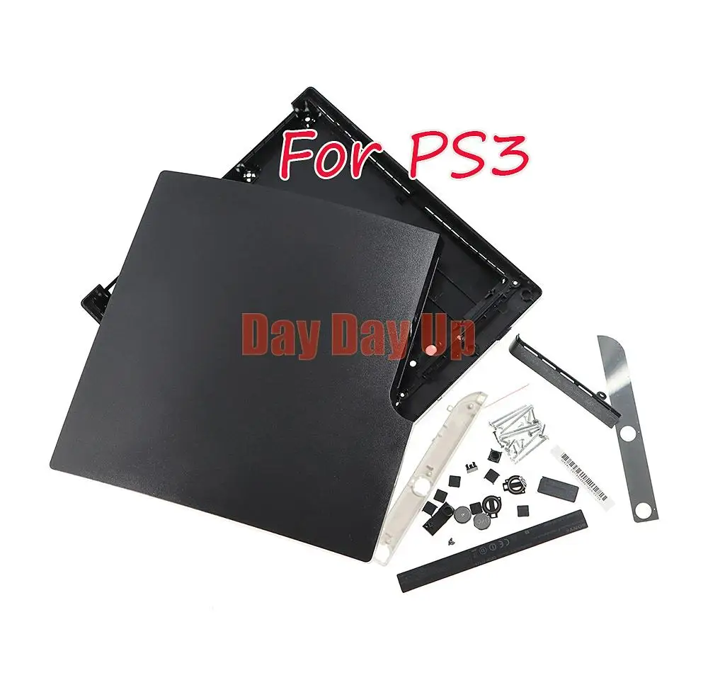 플레이스테이션 3 PS3 슬림 화이트 블랙 풀 하우징 쉘 케이스, 중국산 슬림 화이트 로고, 고품질, 1 세트