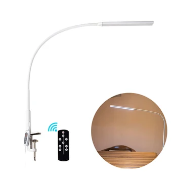 

With Clamp Swing Arm Table Lamp Work Home Office Kids Room Flexible Gooseneck Eye Care Remote Control Reading Desktop Bedroom