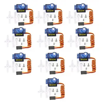 

5pcs/lot New 9G Micro / Mini Servos + Horns for Rc Helicoper Airplane Better Than SG90 Free Shipping Motor 3.2 * 3 * 1.2cm 73g