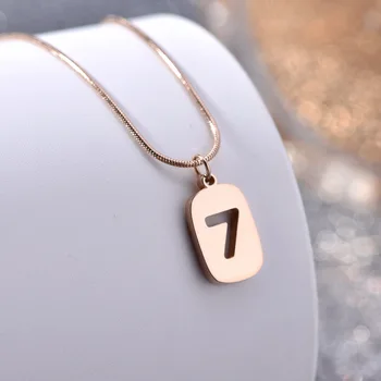 

Number 7 Pendant Letter Stainless Steel Personality Trend Necklace Jewelry