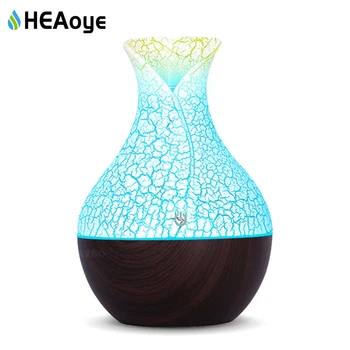 

Mini 130ml Vase USB Air humidifier Electric Aroma air diffuser wood Ultrasonic Essential oil Aromatherapy cool mist maker