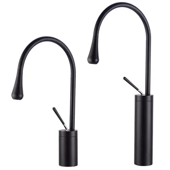 

Cross-border faucet cold heat sinks the sink in the Nordic contracted rotating white black on the stage basin tap