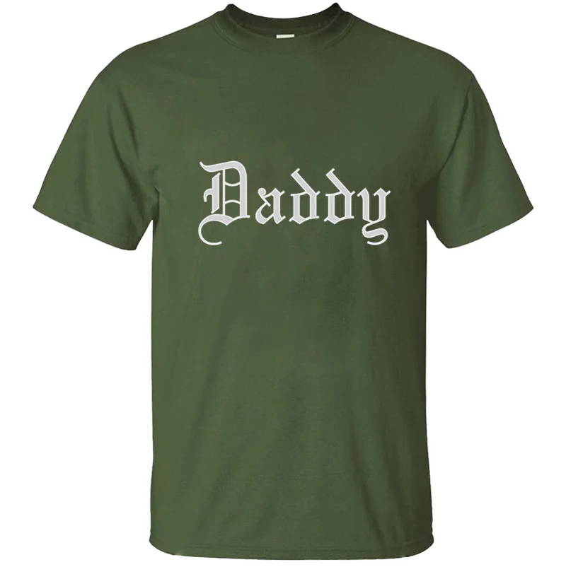 Daddy Print Dom Kinky Graphic, одежда для взрослых, футболка, футболка, Мужская однотонная, крутая,, дизайнерские топы, персонализированная - Цвет: Army Green