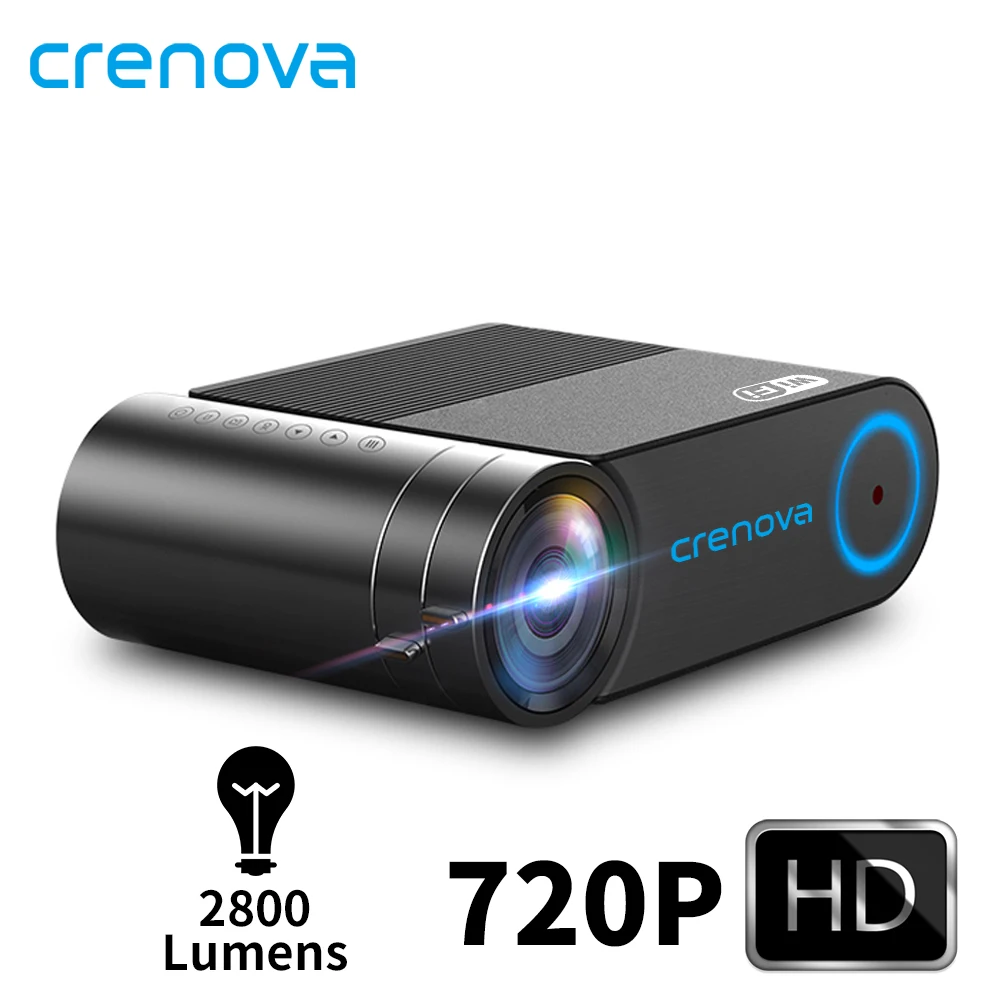 CRENOVA 2019 Новые HD 720P Видеопроектор для 1080P Беспроводной WiFi мульти Экран мини